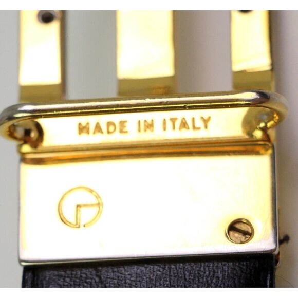 Goldlion BLACK BROWN REAL LEATHER 1 1/8"Wd REVERS CASUAL DRESS BELT Sz 36 (B4 - Picture 11 of 16